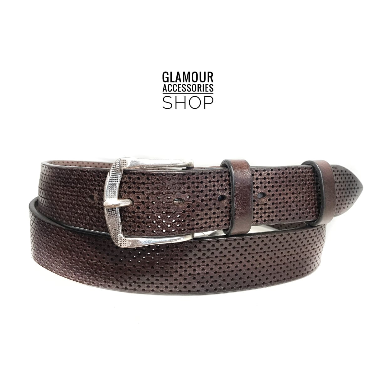 Cintura uomo donna vera pelle laserata hipster chic MADE IN ITALY regolabile - immagine 4