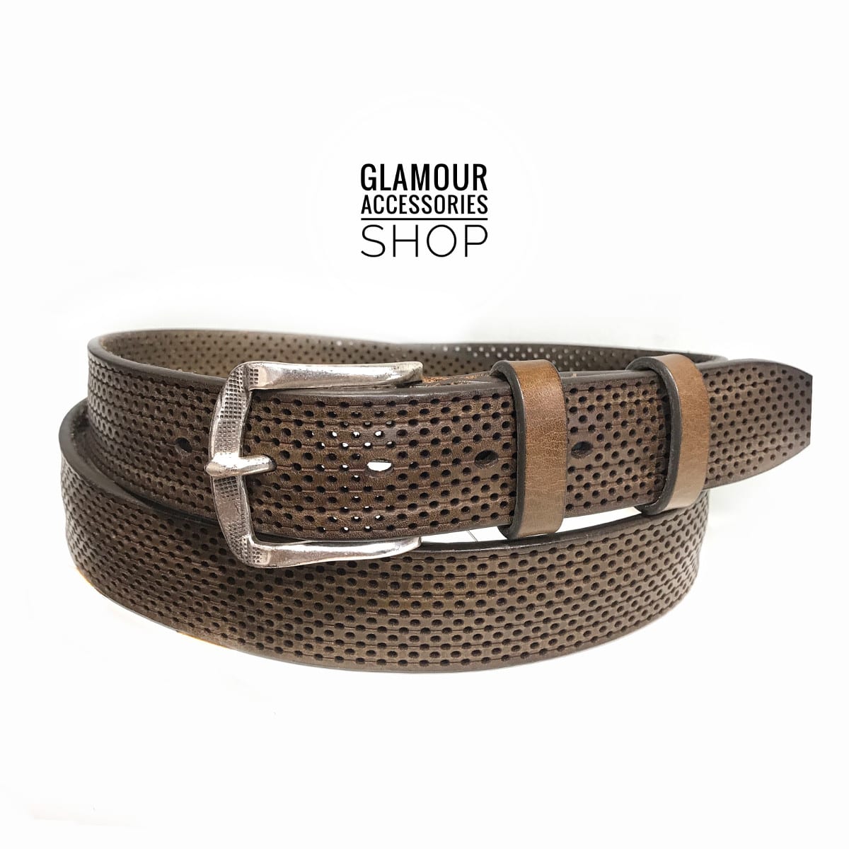 Cintura uomo donna vera pelle laserata hipster chic MADE IN ITALY regolabile - immagine 2