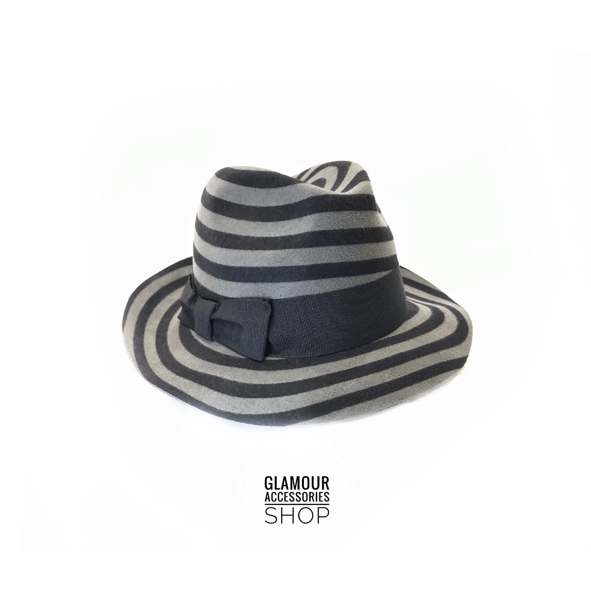 Cappello donna fedora in lana righe MADE IN ITALY bicolor Frida - immagine 3
