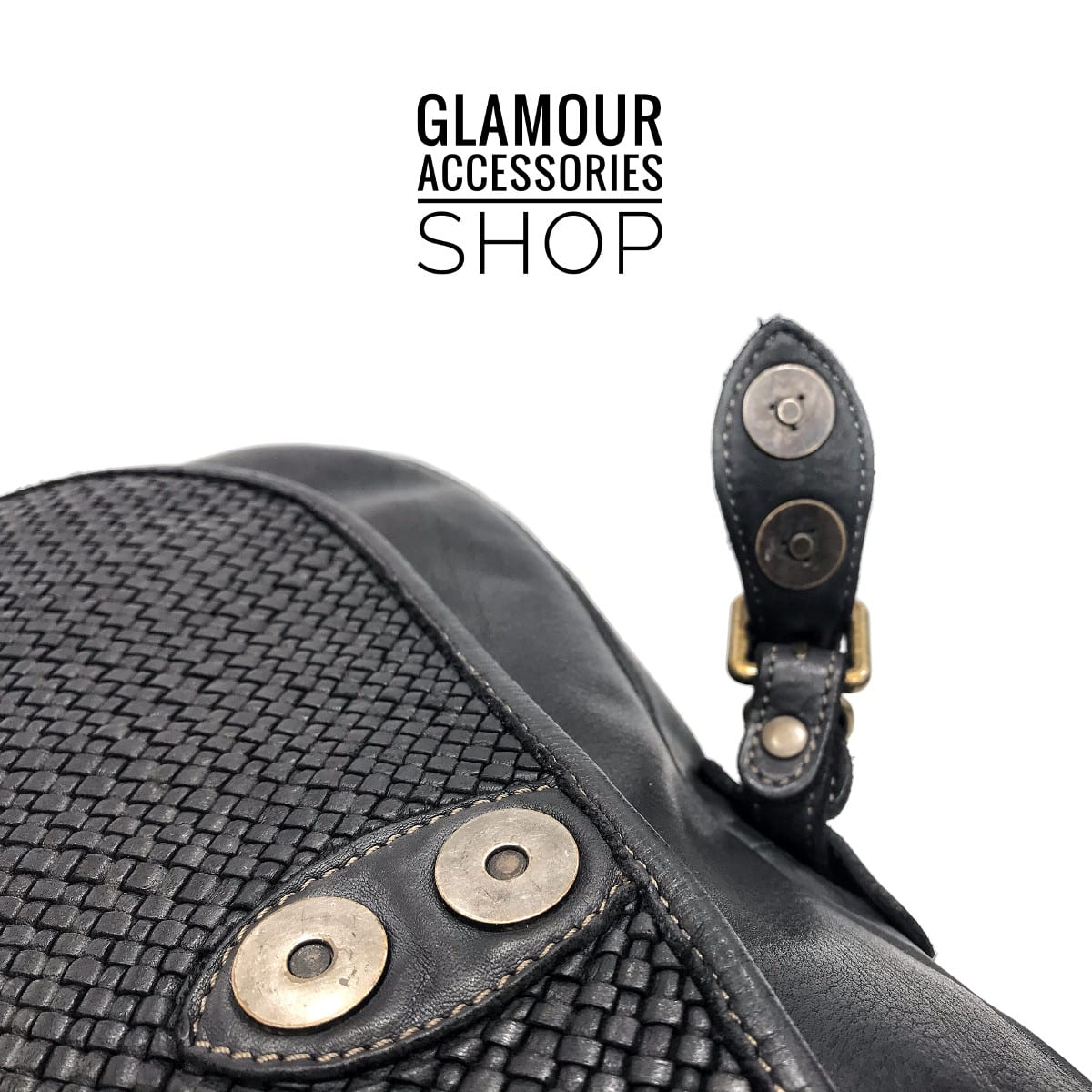 Borsa donna tracolla maxi vera pelle patta intrecciata MADE IN ITALY - immagine 6