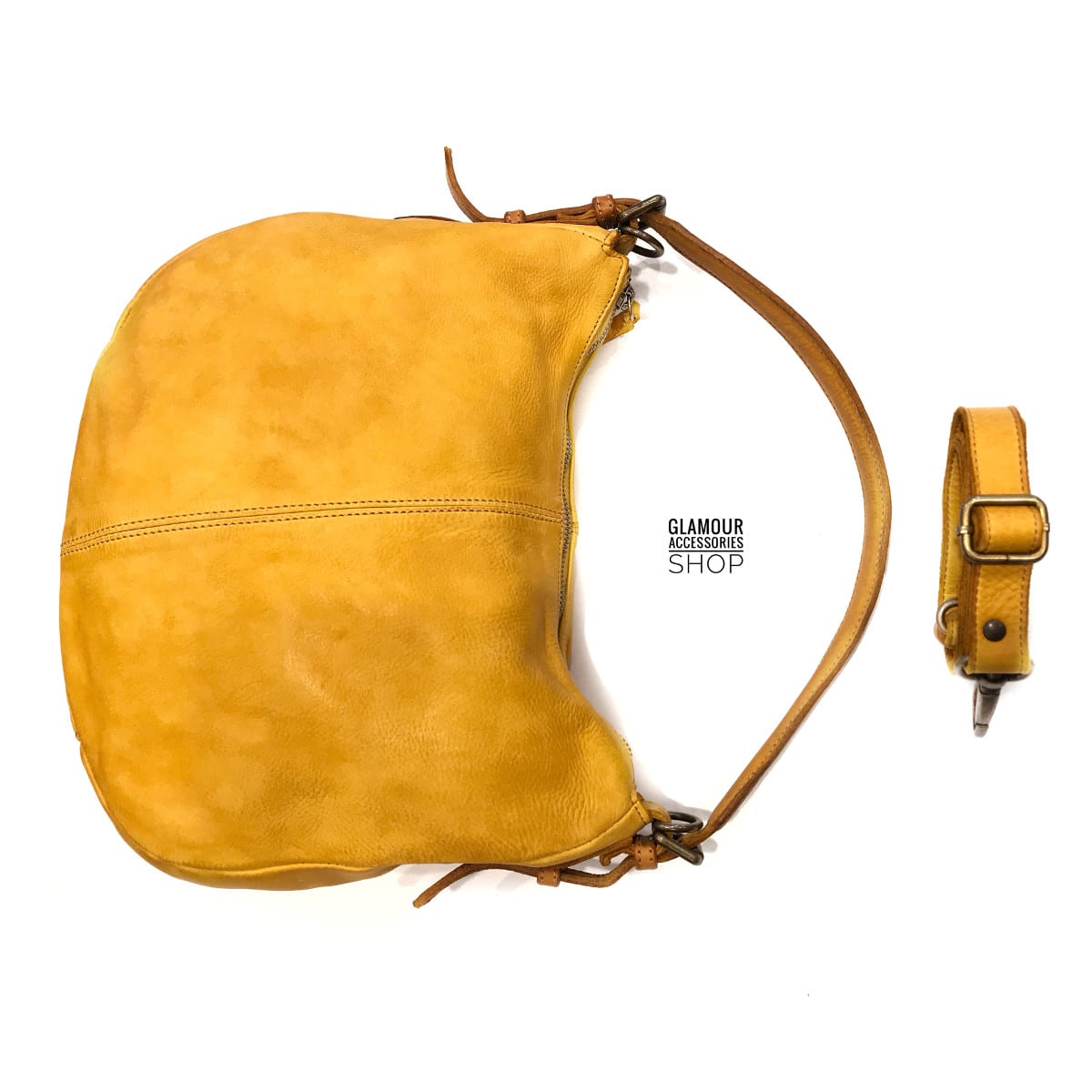 BORSA donna sacca piccola vera pelle MADE IN ITALY LUXY - immagine 11