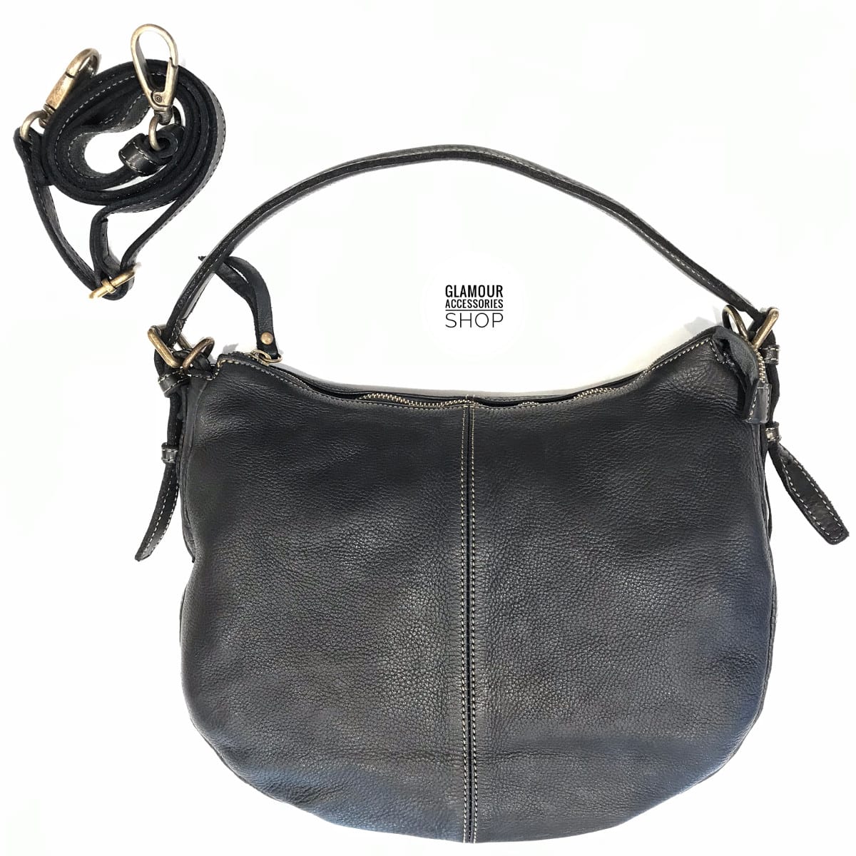 BORSA donna sacca piccola vera pelle MADE IN ITALY LUXY - immagine 9