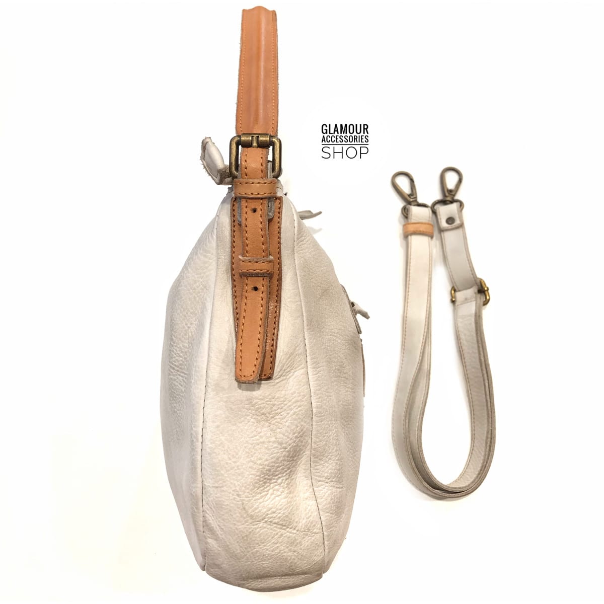 BORSA donna sacca piccola vera pelle MADE IN ITALY LUXY - immagine 7