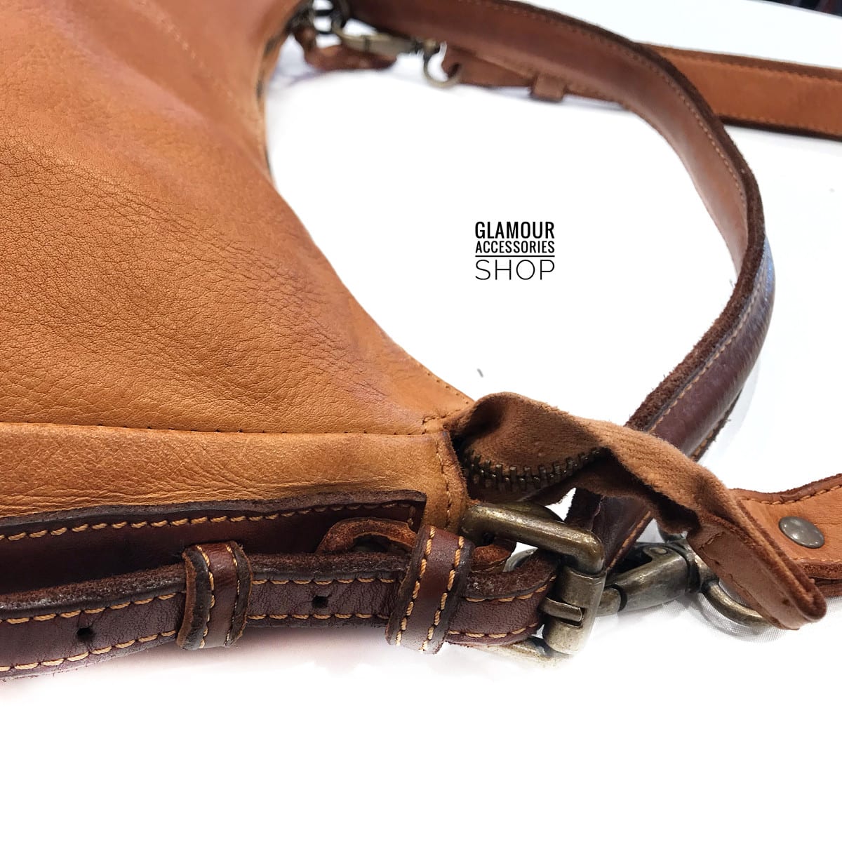 BORSA donna sacca piccola vera pelle MADE IN ITALY LUXY - immagine 4
