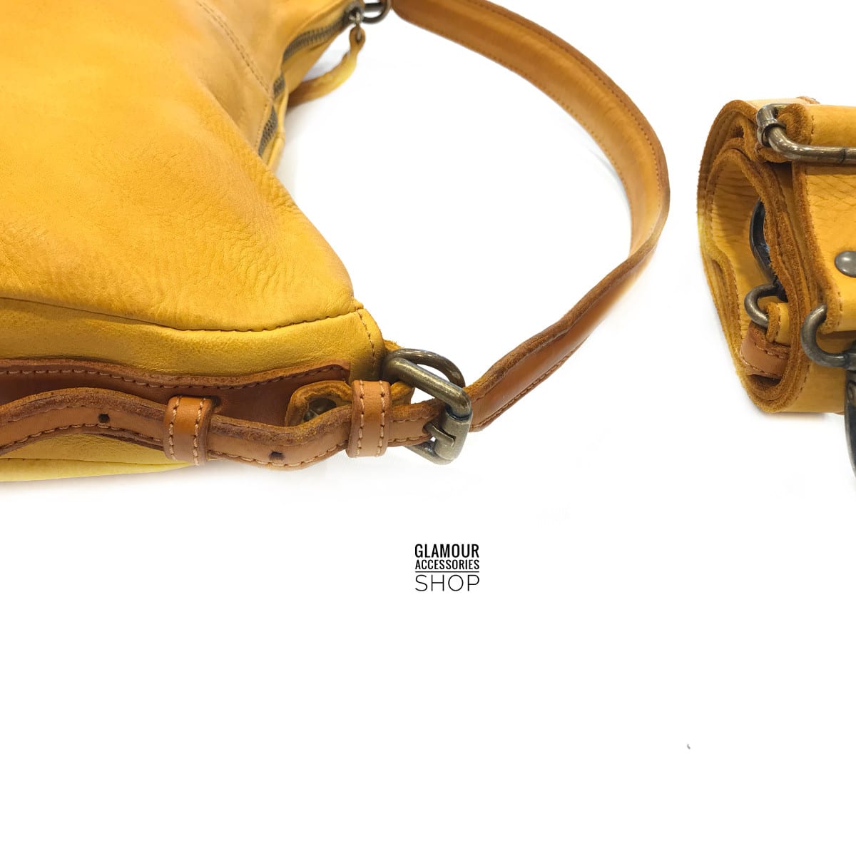 BORSA donna sacca piccola vera pelle MADE IN ITALY LUXY - immagine 13