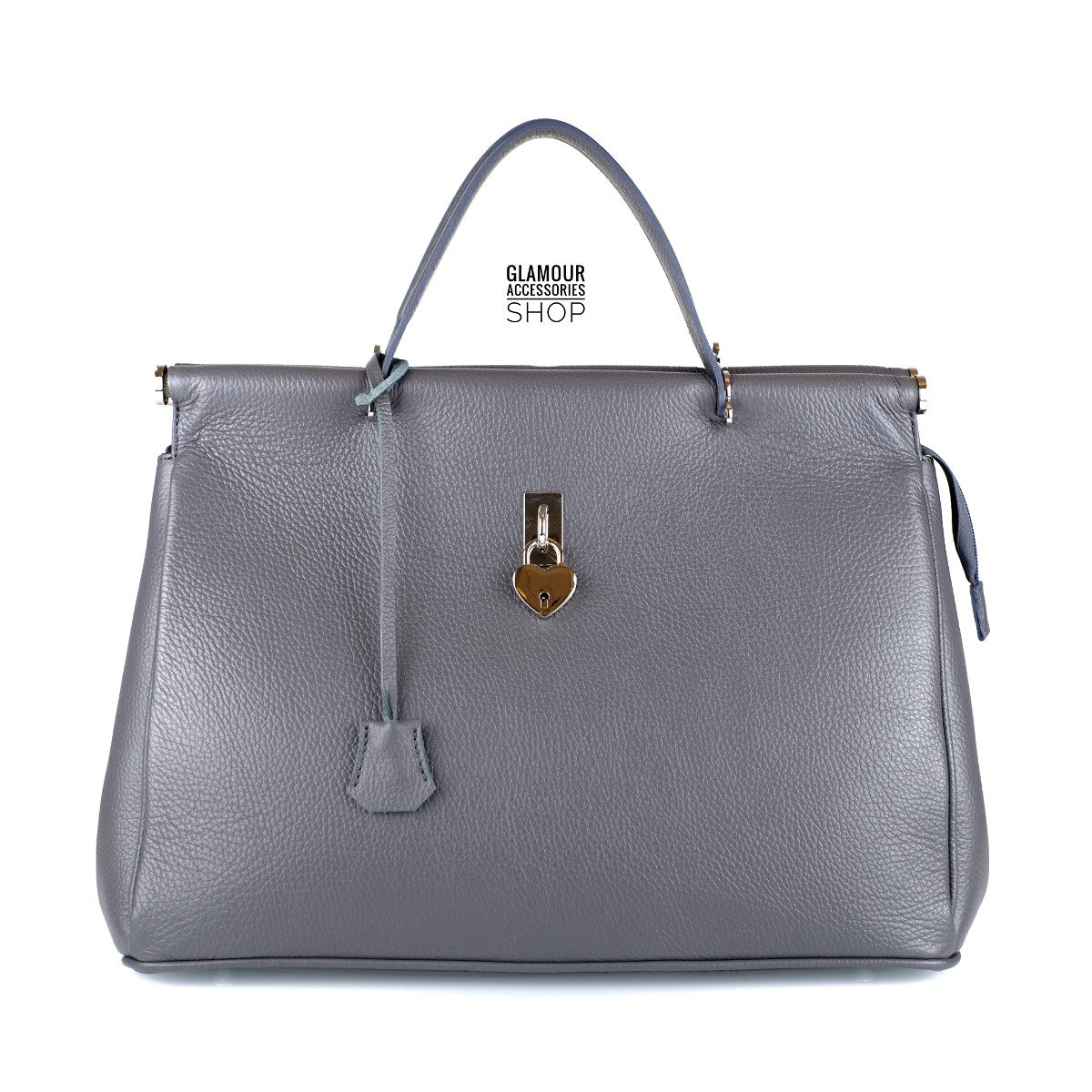 BORSA bauletto donna vera pelle a mano doppio manico MADE IN ITALY Dolly - immagine 7