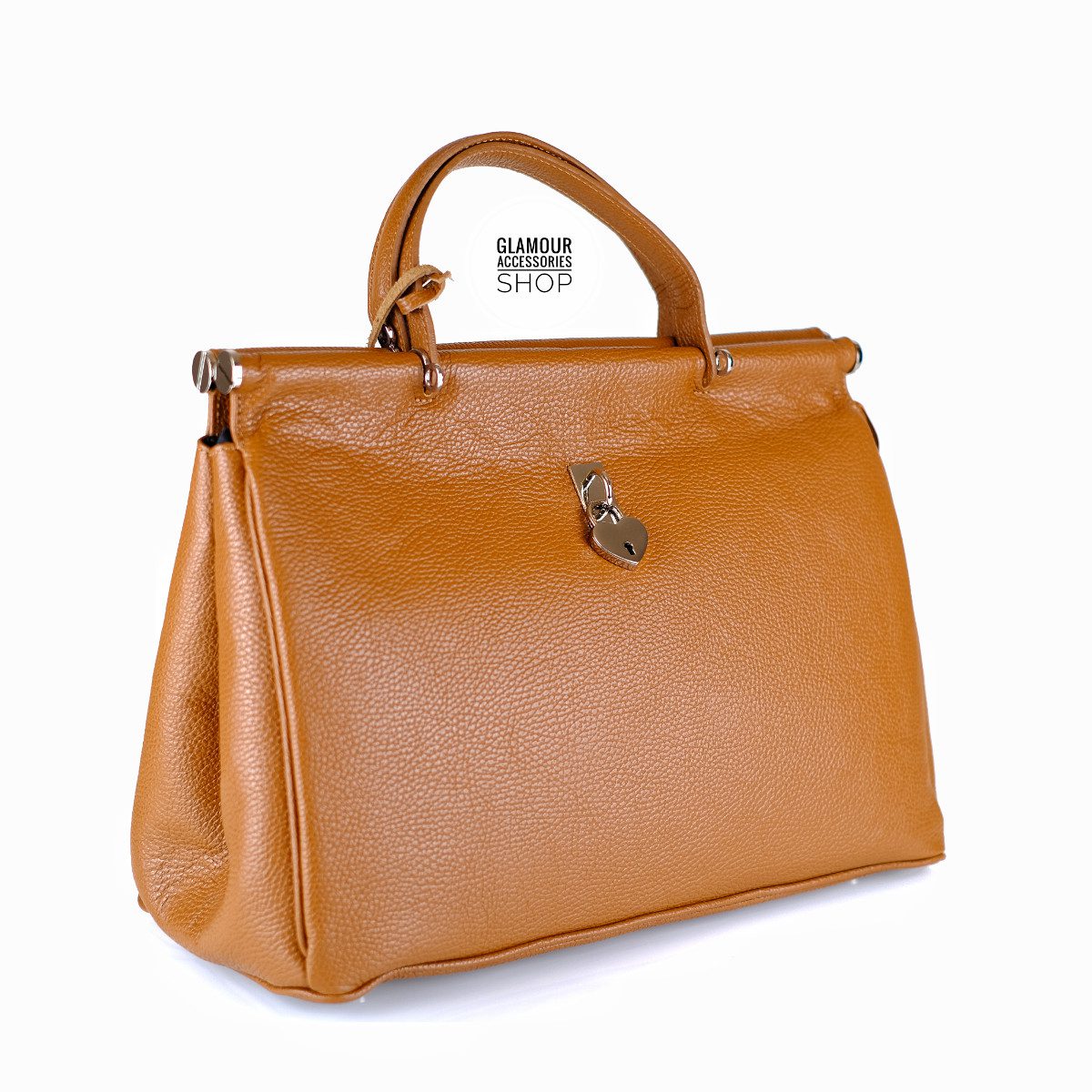 BORSA bauletto donna vera pelle a mano doppio manico MADE IN ITALY Dolly - immagine 11