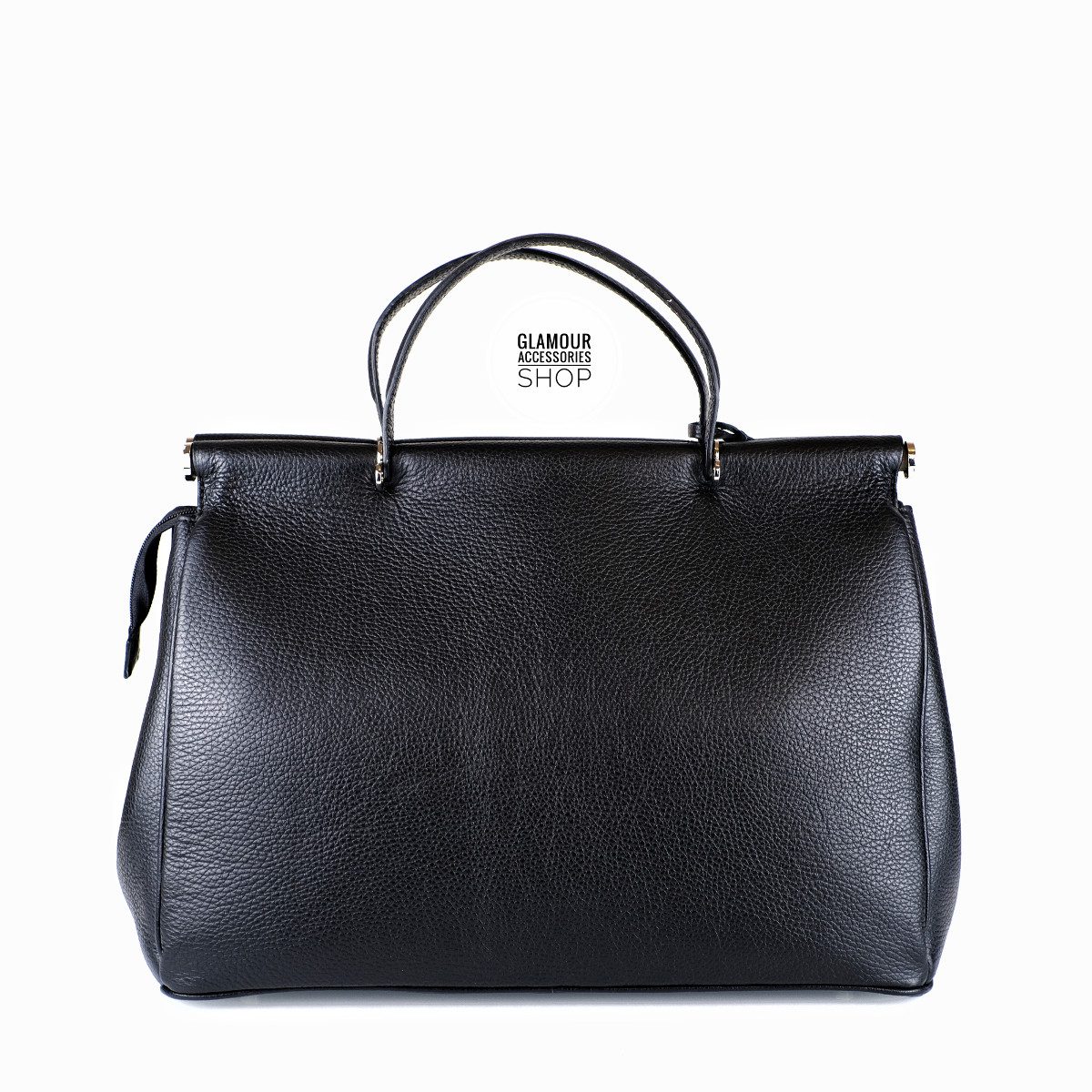 BORSA bauletto donna vera pelle a mano doppio manico MADE IN ITALY Dolly - immagine 2