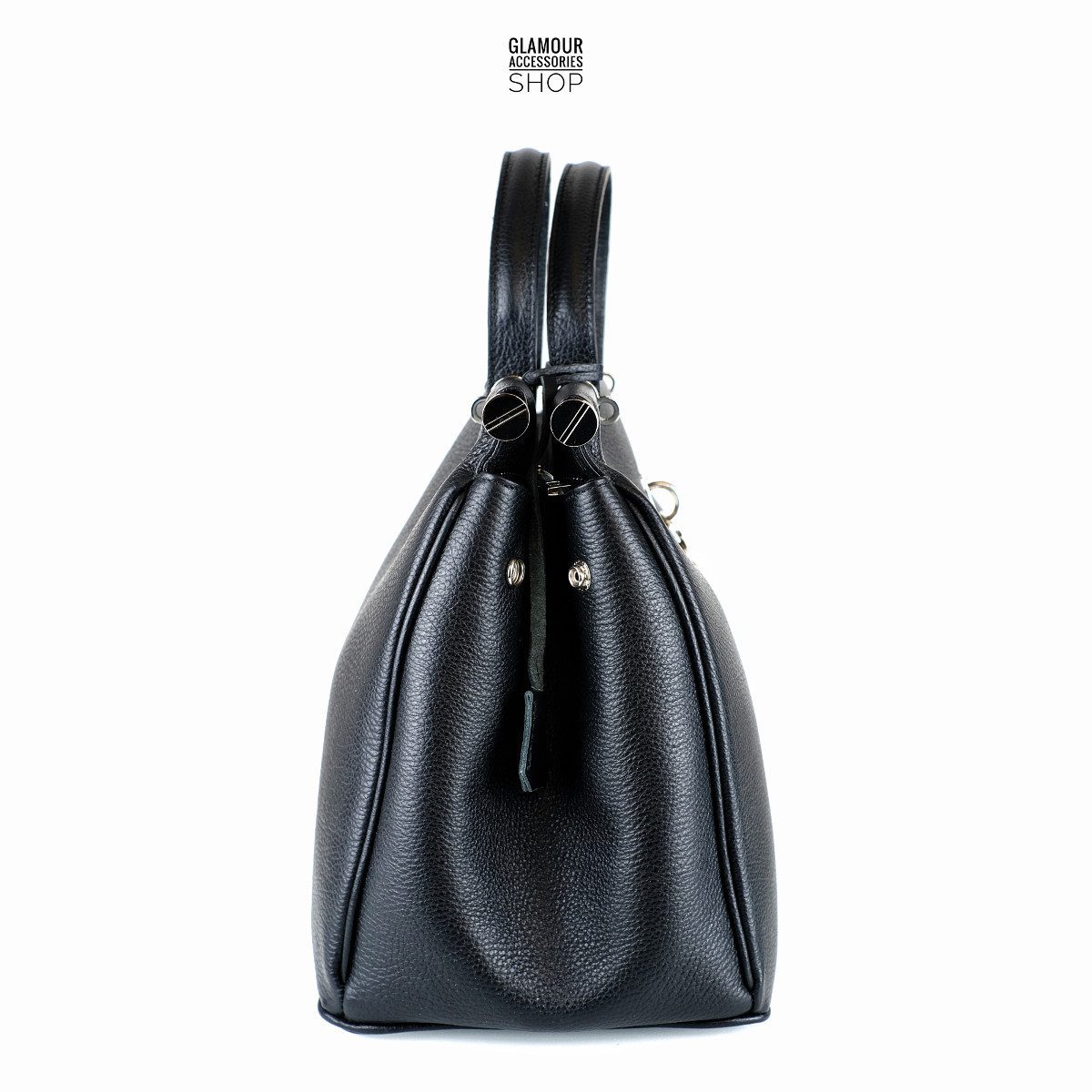 BORSA bauletto donna vera pelle a mano doppio manico MADE IN ITALY Dolly - immagine 3