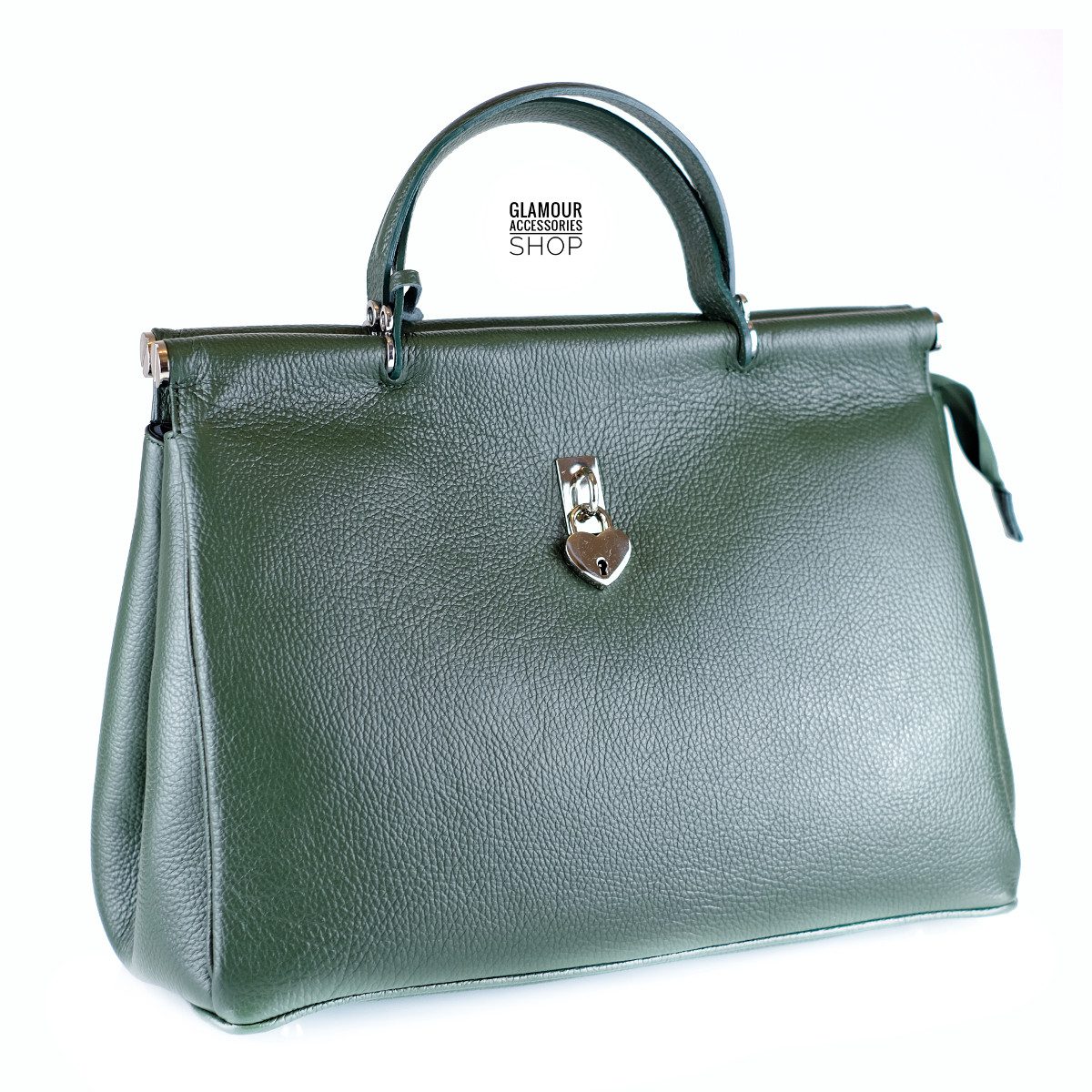 BORSA bauletto donna vera pelle a mano doppio manico MADE IN ITALY Dolly - immagine 9
