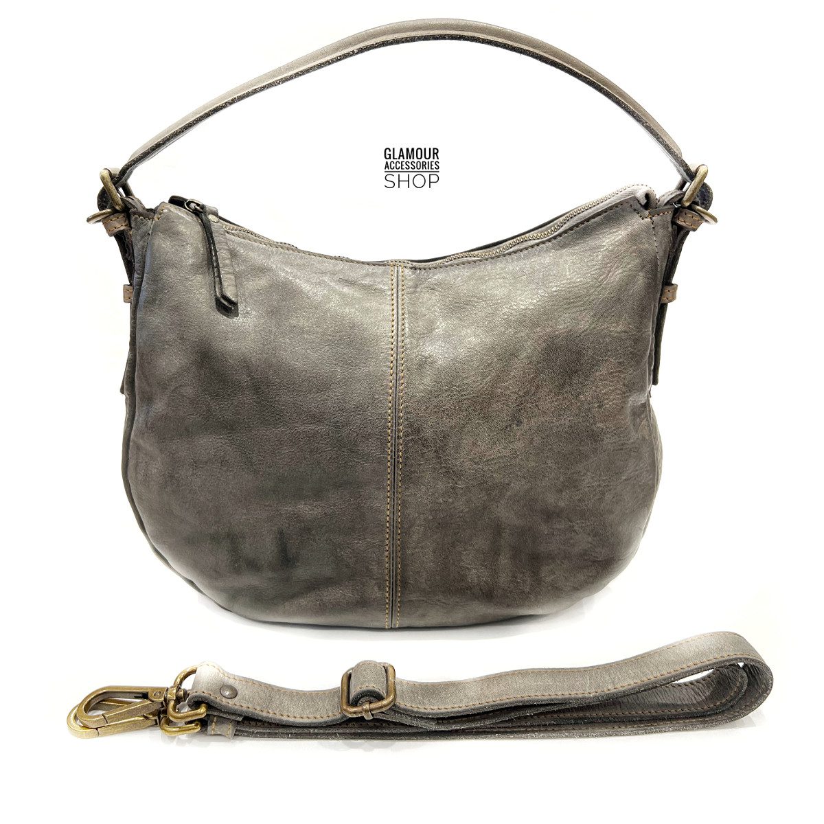 BORSA donna sacca piccola vera pelle MADE IN ITALY LUXY - immagine 19