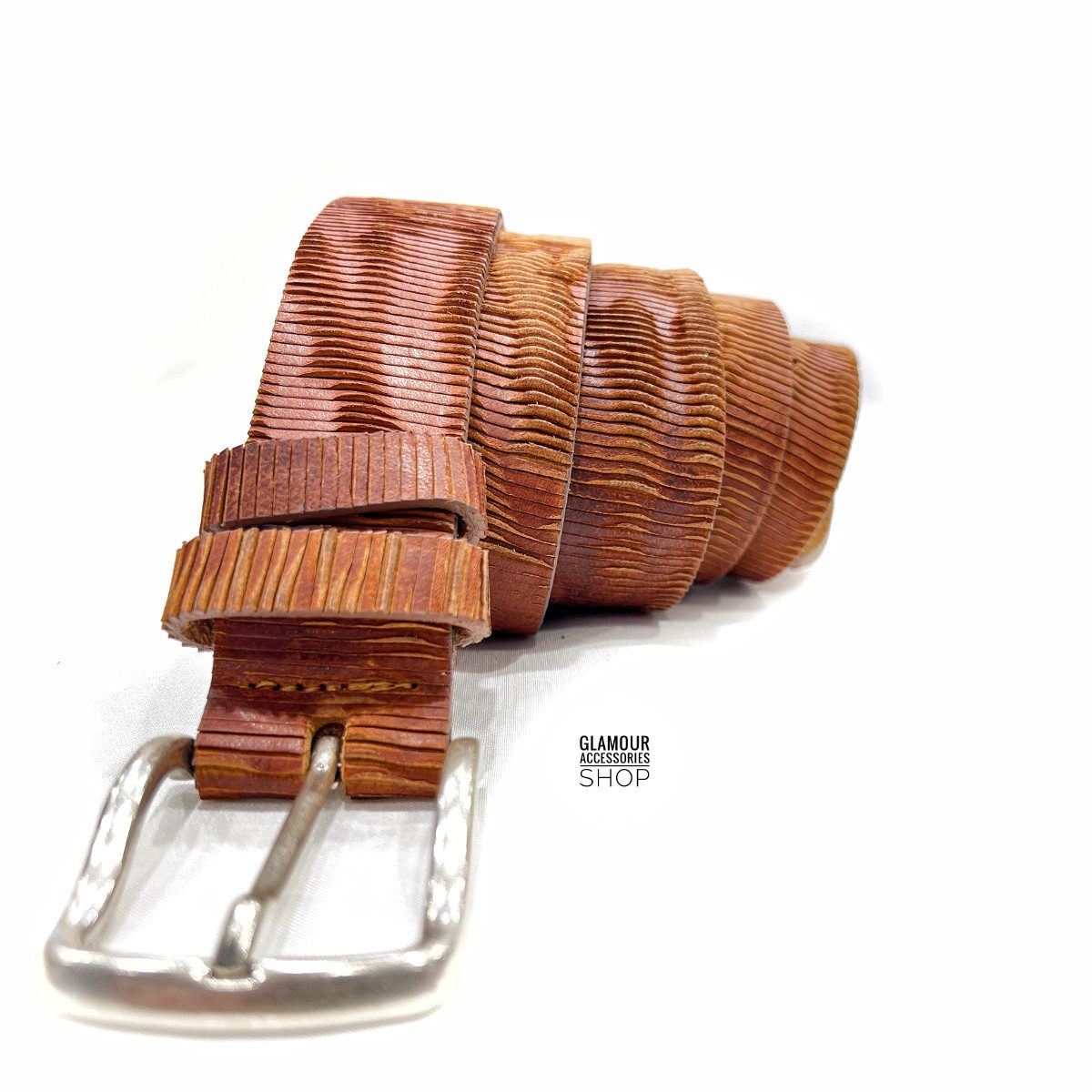 Cintura uomo donna vera pelle laserata hipster MADE IN ITALY Bogotà - immagine 8