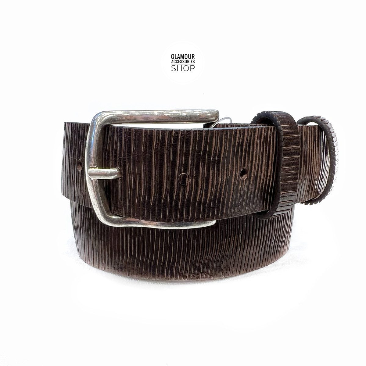 Cintura uomo donna vera pelle laserata hipster MADE IN ITALY Bogotà - immagine 4