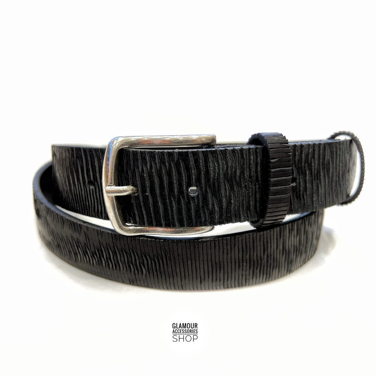 Cintura uomo donna vera pelle laserata hipster MADE IN ITALY Bogotà - immagine 2