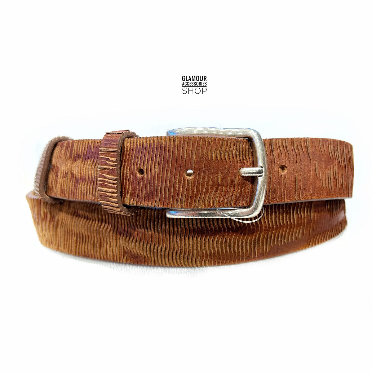 Cintura uomo donna vera pelle laserata hipster MADE IN ITALY Bogotà - immagine 5