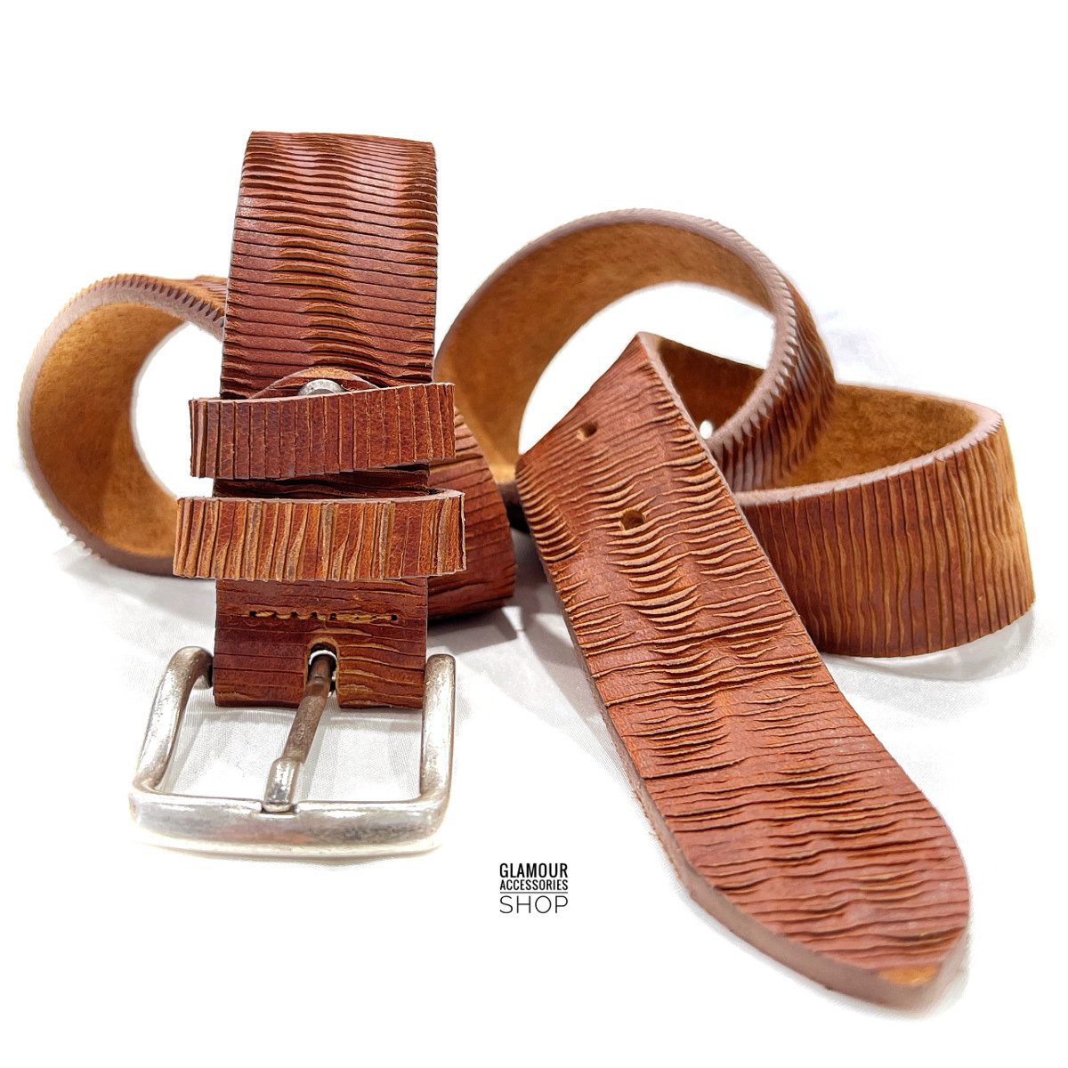 Cintura uomo donna vera pelle laserata hipster MADE IN ITALY Bogotà