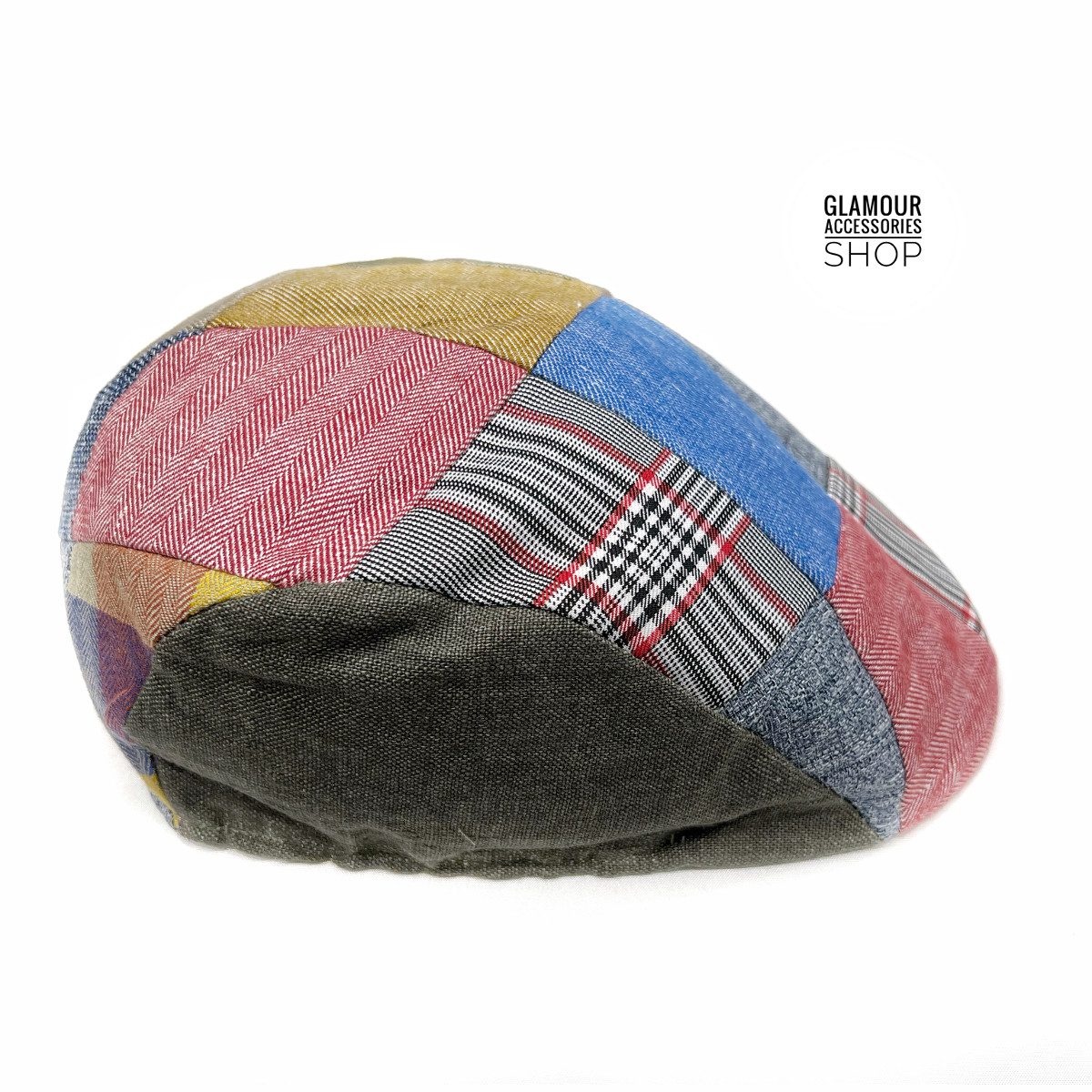 berretto Coppola estiva uomo donna stile inglese multicolor patchwork MADE IN ITALY GOLF 3 - immagine 4