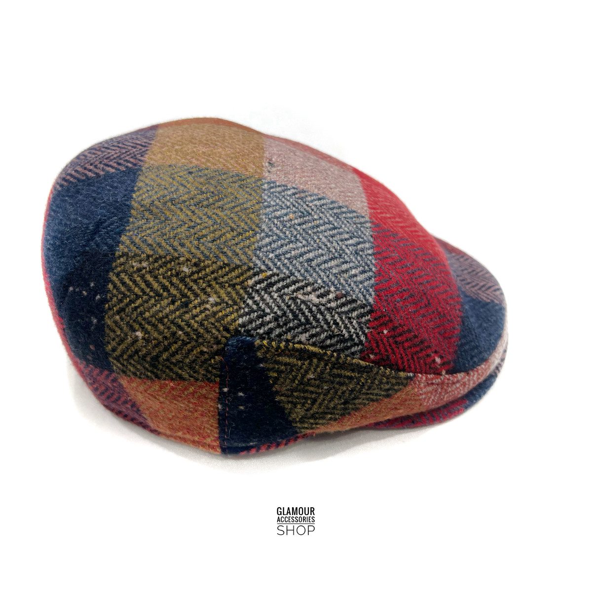 Cappello Coppola invernale uomo donna stile inglese multicolor quadri MADE IN ITALY Donovan - immagine 4