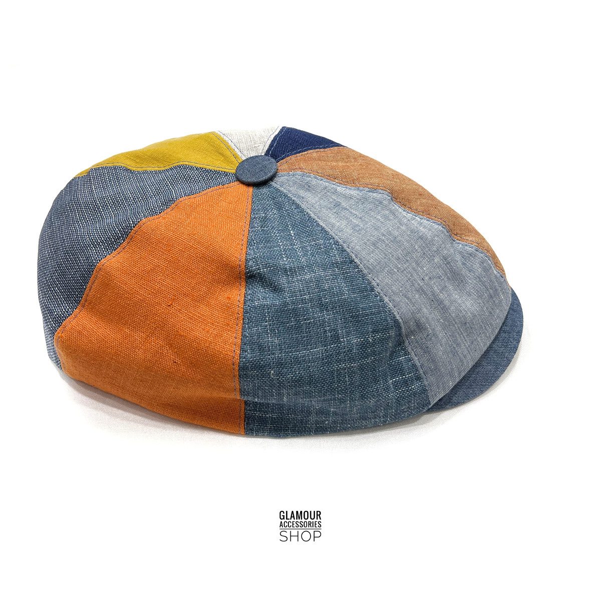CAPPELLO Coppola LINO estiva uomo donna S M L XL Irlandese 8 spicchi MADE IN ITALY McDuglas - immagine 4