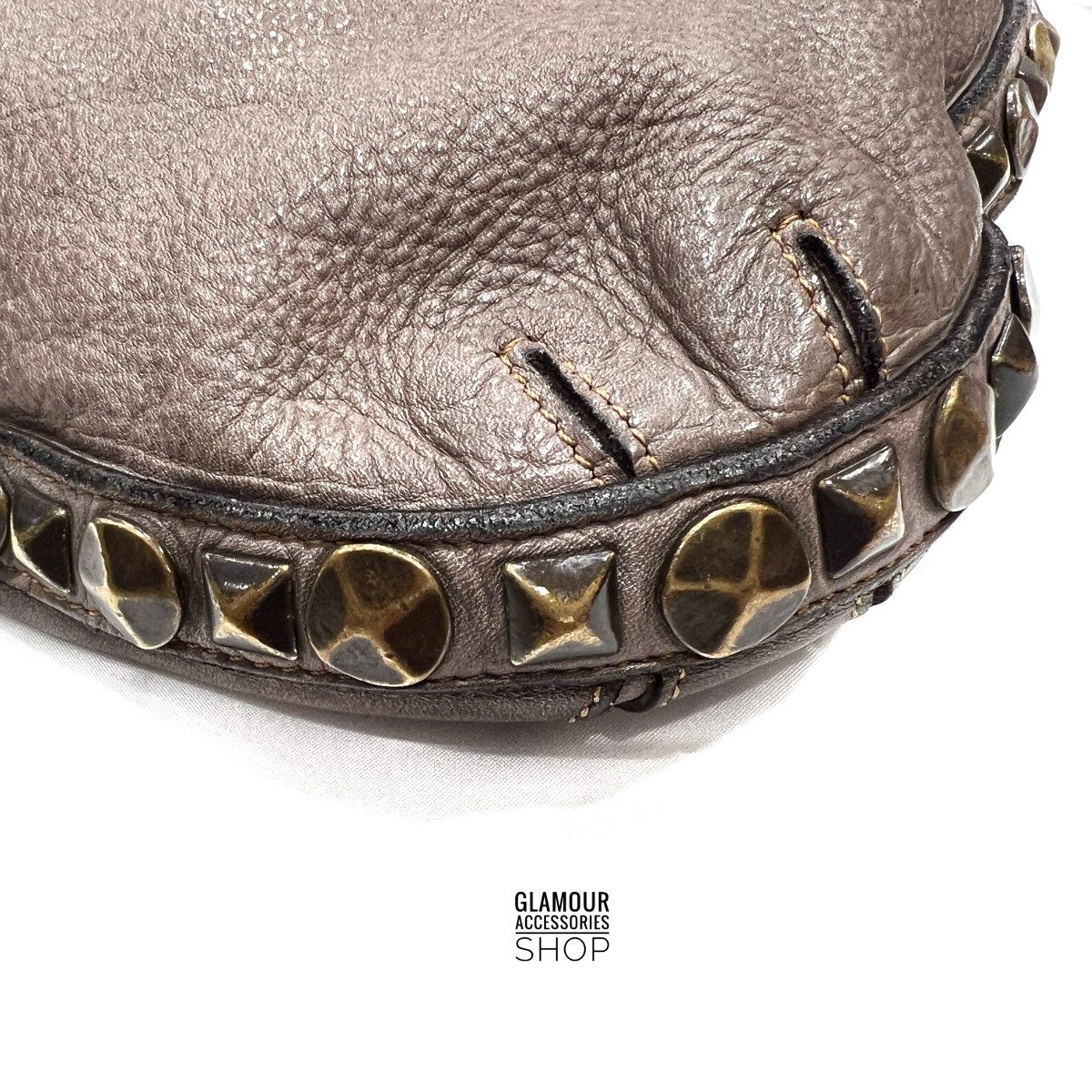 BORSA donna sacca borchiata vera pelle lavata vintage MADE IN ITALY - Zuma - immagine 3