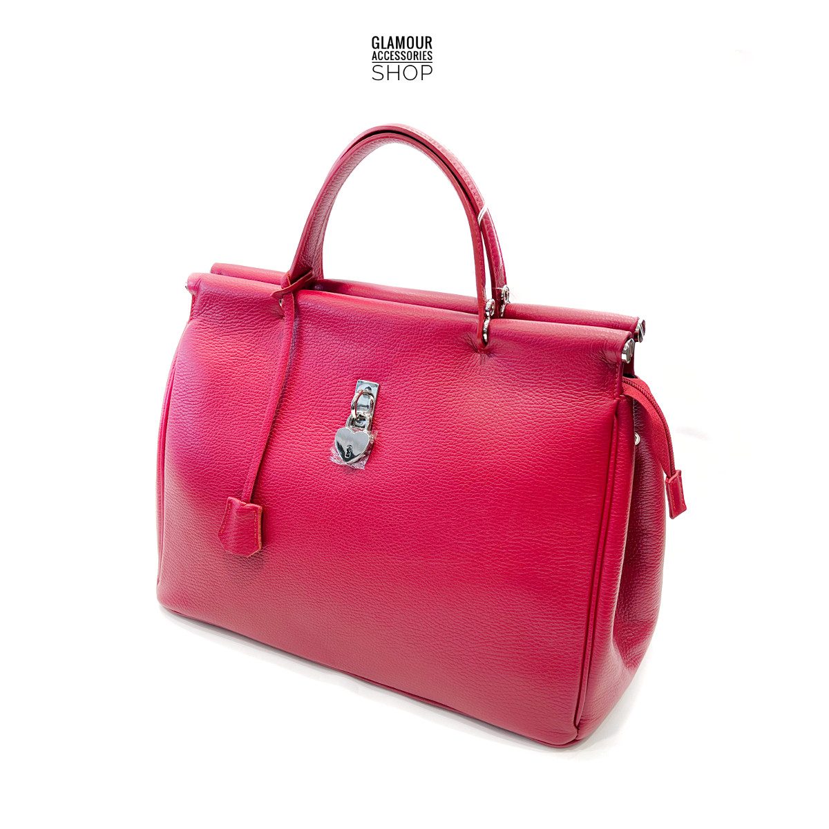 BORSA bauletto donna vera pelle a mano doppio manico MADE IN ITALY Dolly - immagine 20
