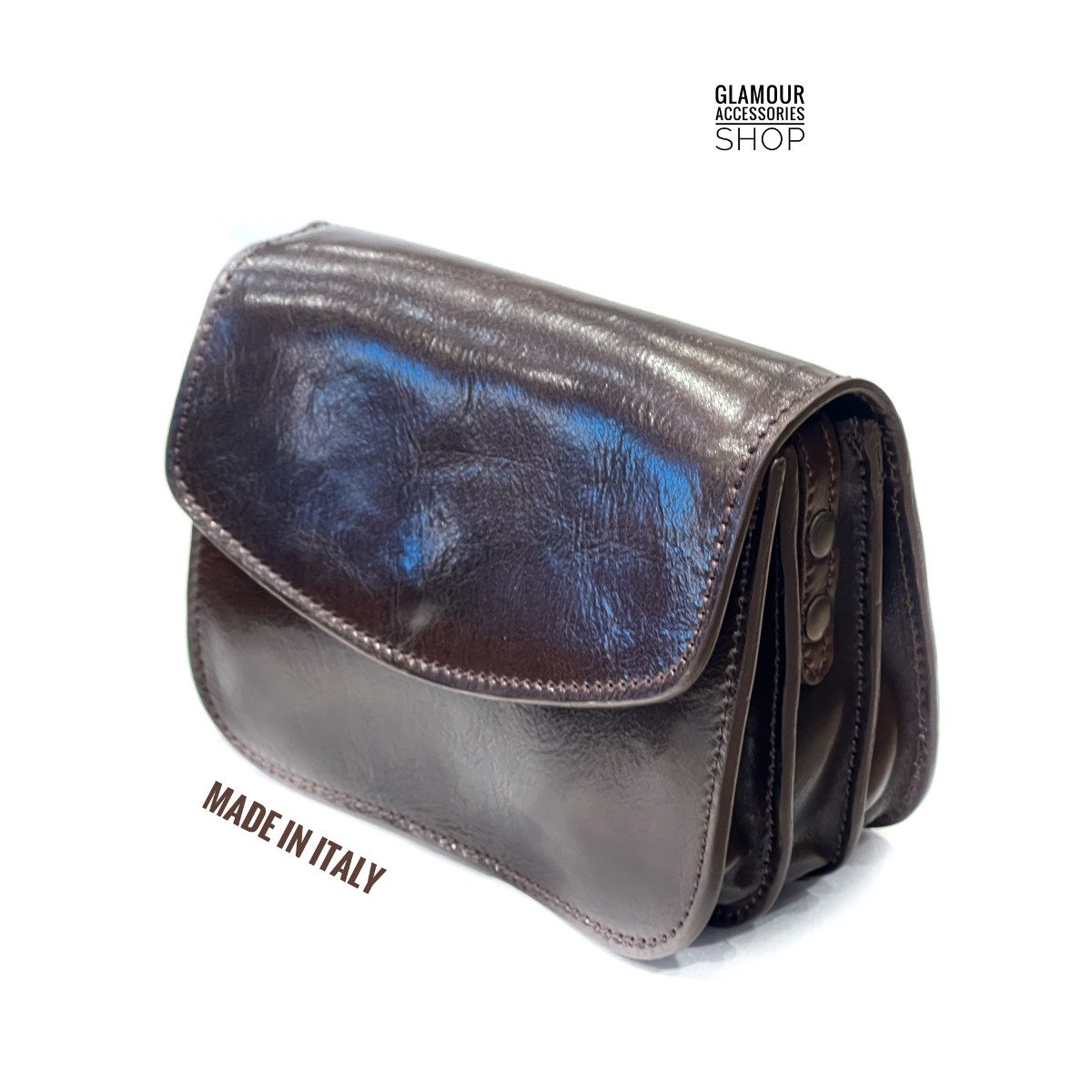 BORSA tracolla made in Italy vera pelle cuoio taglio vivo tracolla regolabile postino bandoliera ZAZ 2 - immagine 5