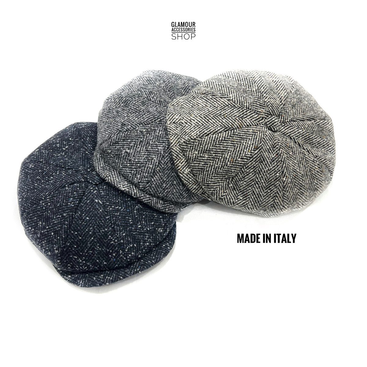 Coppola cappello berretto invernale irlandese uomo donna 8 spicchi MADE IN ITALY spinato BAZZO