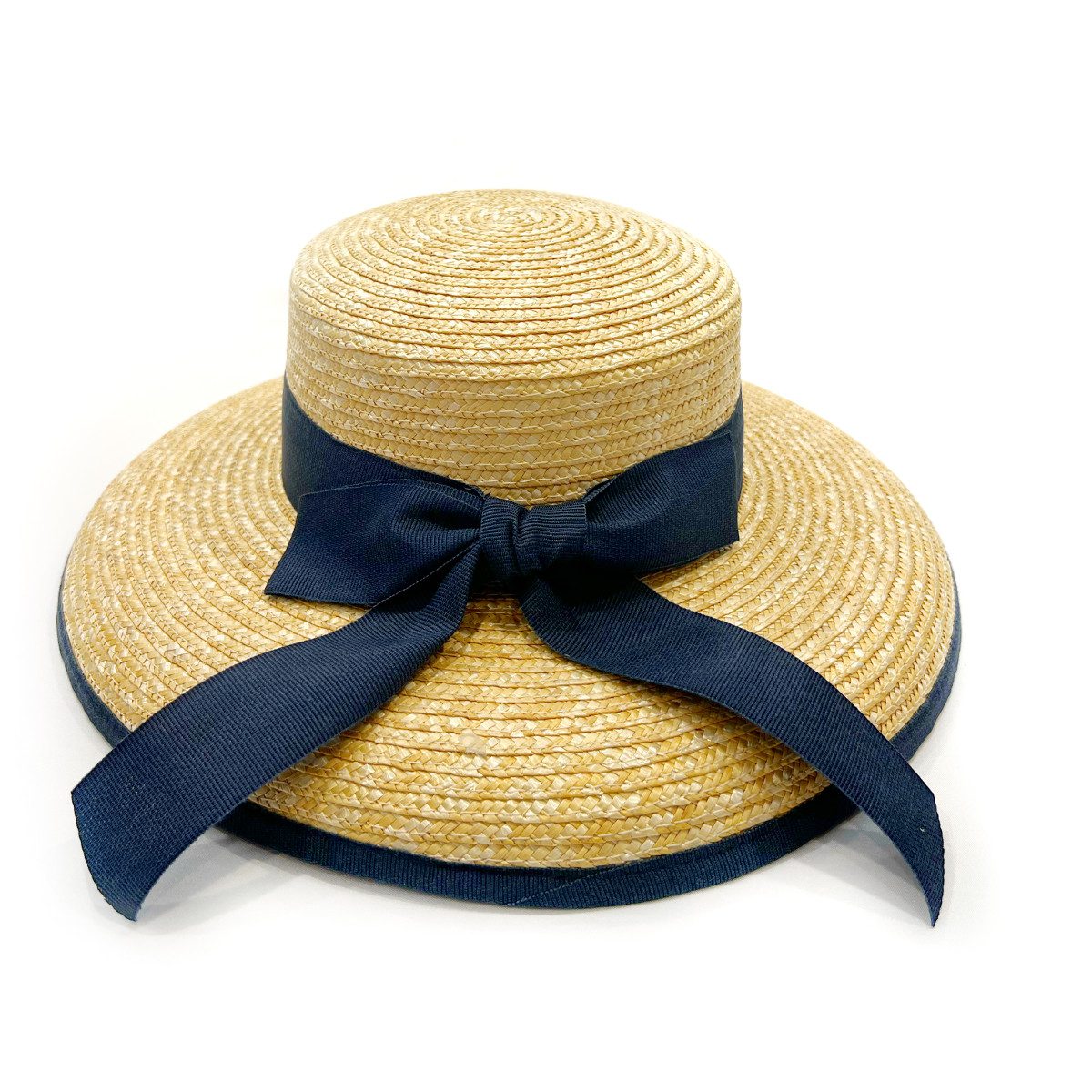 Cappello estivo largo circolare paglia donna maglina cucita MADE IN ITALY SOFIA - immagine 8