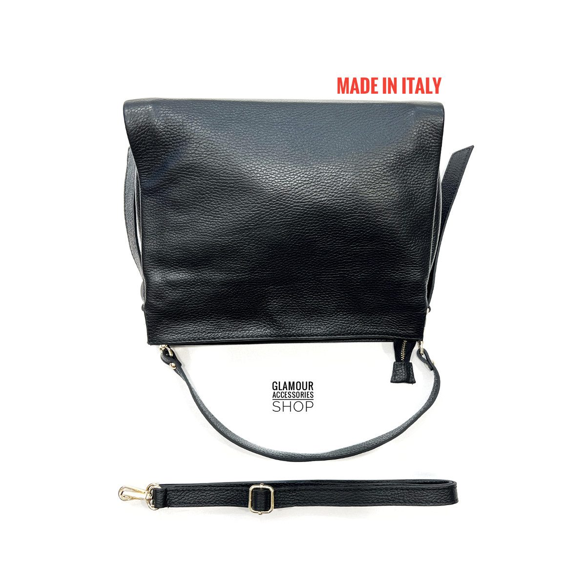 Borsa donna a spalla un manico vera pelle tracolla lunga regolabile MADE IN ITALY OLENA - immagine 13