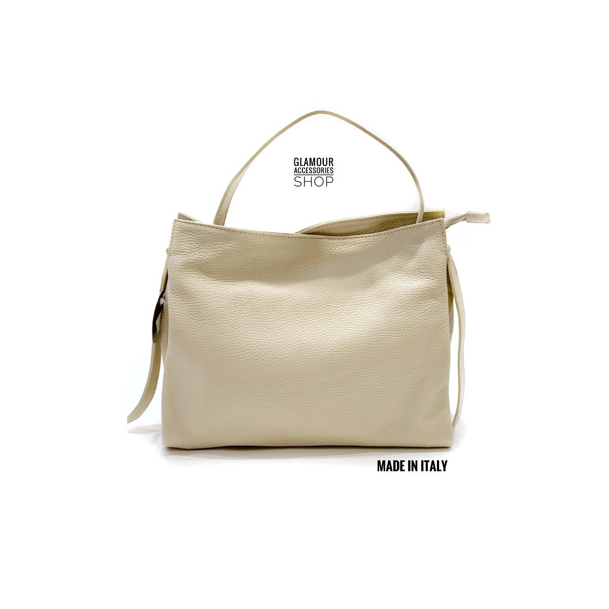 Borsa donna a spalla un manico vera pelle tracolla lunga regolabile MADE IN ITALY OLENA - immagine 10