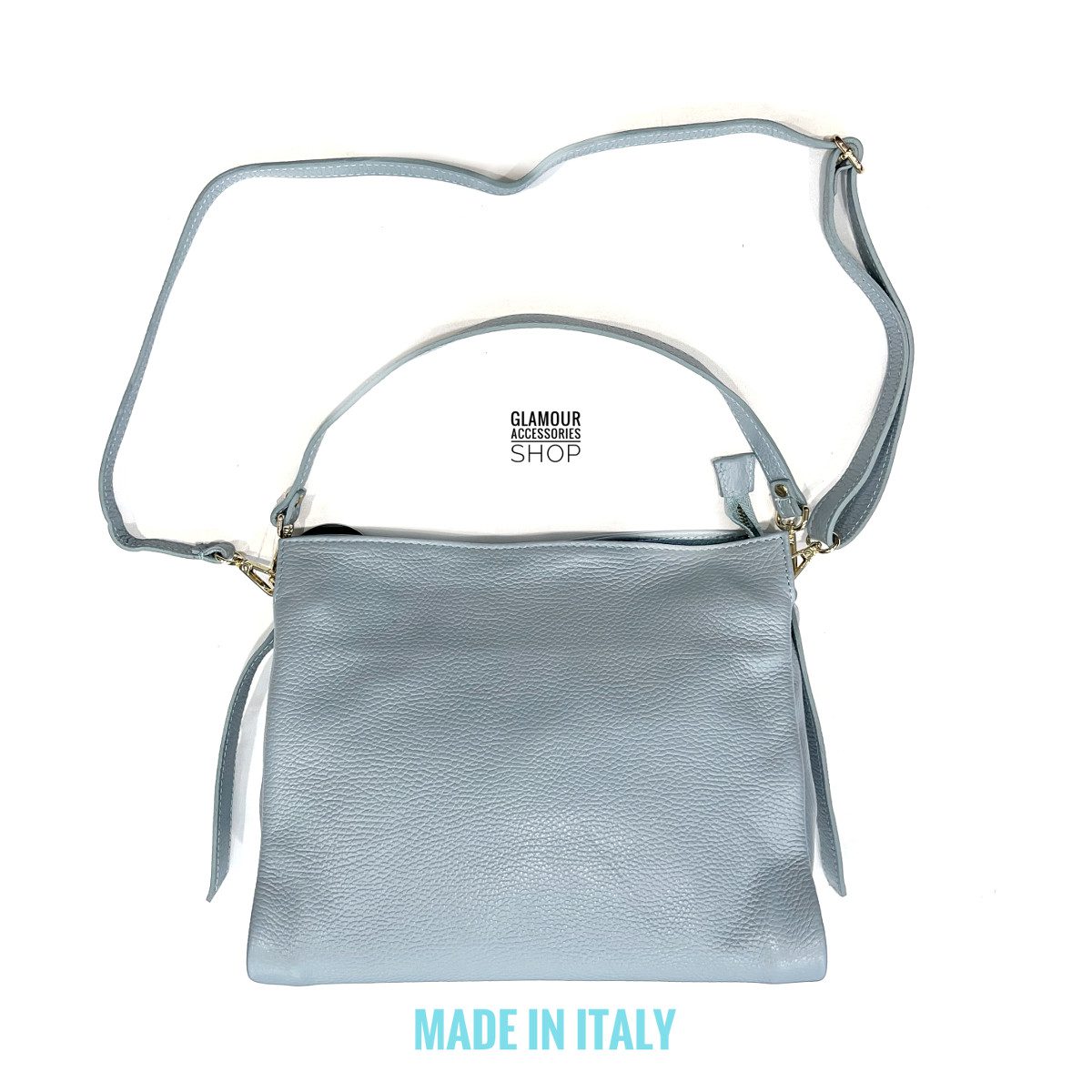 Borsa donna a spalla un manico vera pelle tracolla lunga regolabile MADE IN ITALY OLENA - immagine 21