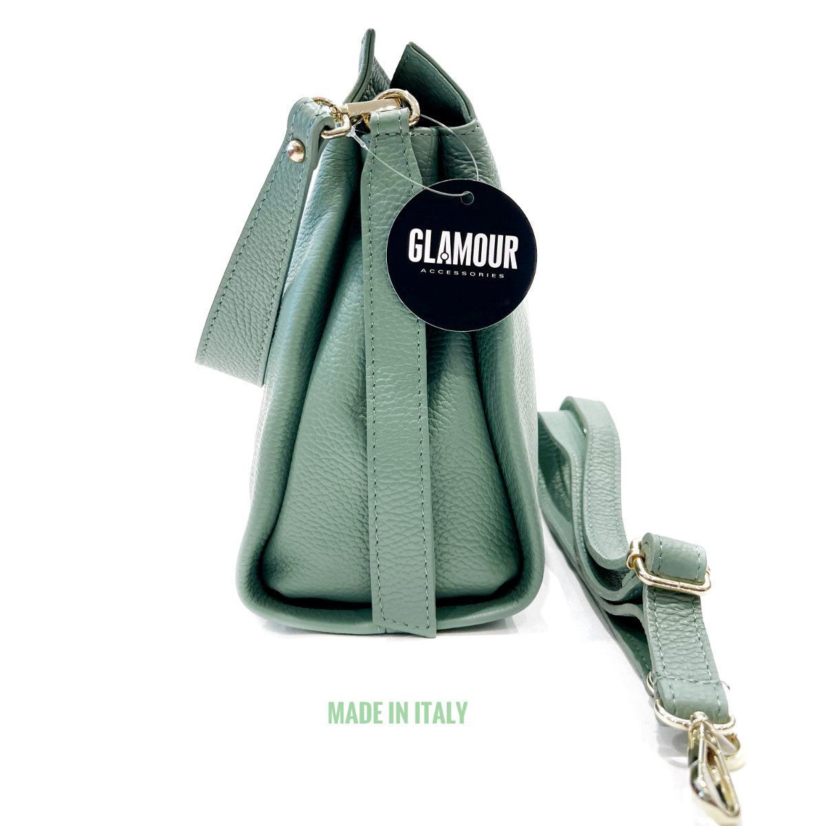 Borsa donna a spalla un manico vera pelle tracolla lunga regolabile MADE IN ITALY OLENA - immagine 8