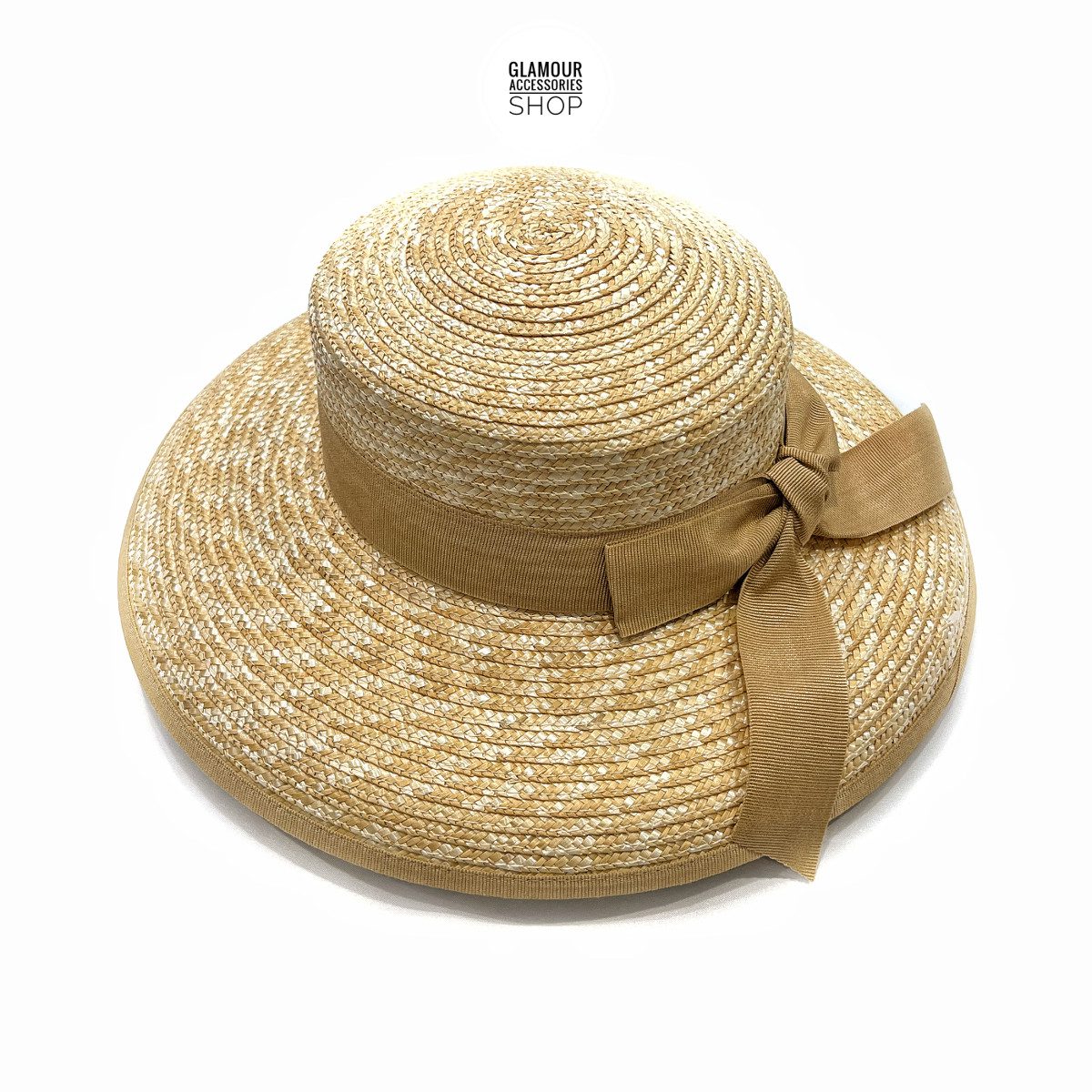 Cappello estivo largo circolare paglia donna maglina cucita MADE IN ITALY SOFIA - immagine 5