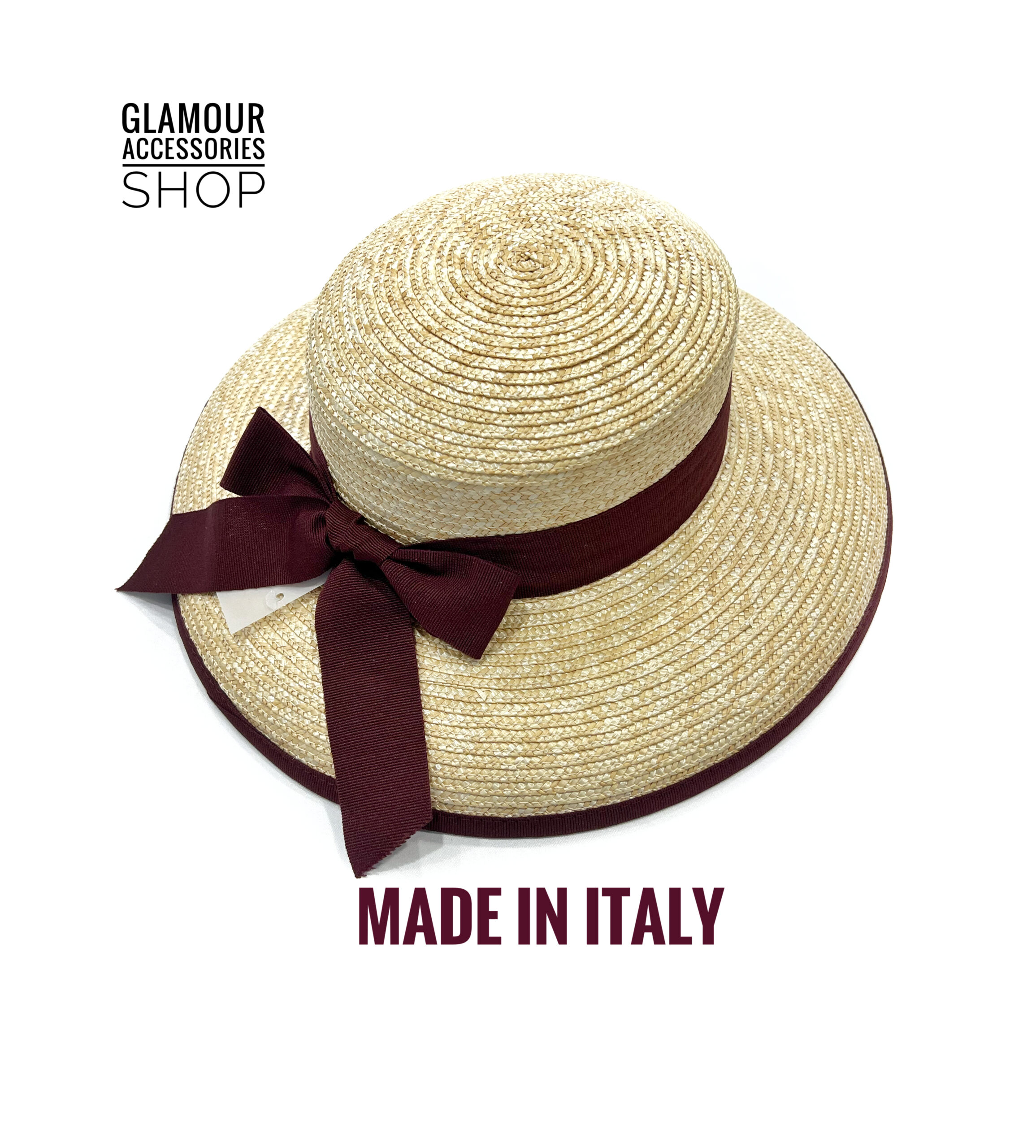 Cappello estivo largo circolare paglia donna maglina cucita MADE IN ITALY SOFIA - immagine 11